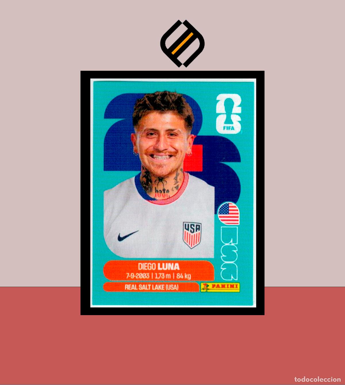 Cromos de F&uacute;tbol: PANINI FIFA CLUB WORLD CUP 2026 26 USA 14 DIEGO LUNA ESTADOS UNIDOS STICKER MUNDIAL MEX CAN