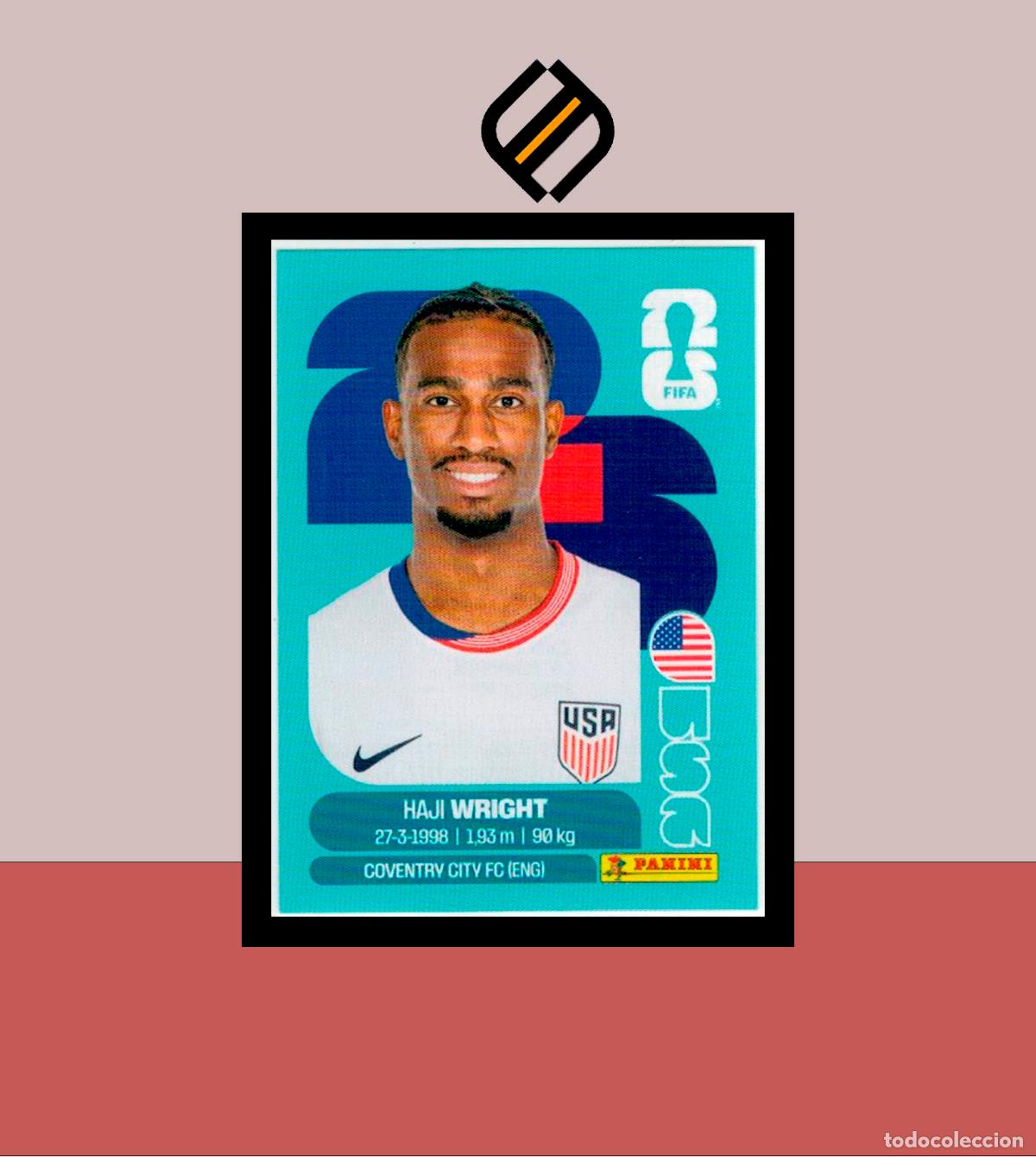 Cromos de F&uacute;tbol: PANINI FIFA CLUB WORLD CUP 2026 26 USA 19 HAJI WRIGHT ESTADOS UNIDOS STICKER MUNDIAL MEX CAN