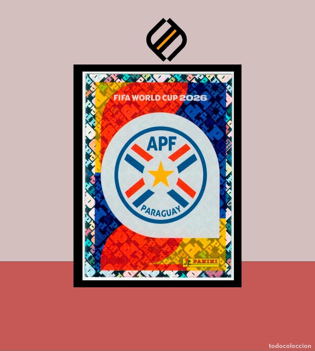 Cromos de F&uacute;tbol: PANINI FIFA CLUB WORLD CUP 2026 26 PAR 1 ESCUDO PARAGUAY STICKER MUNDIAL MEX CAN USA LIGA