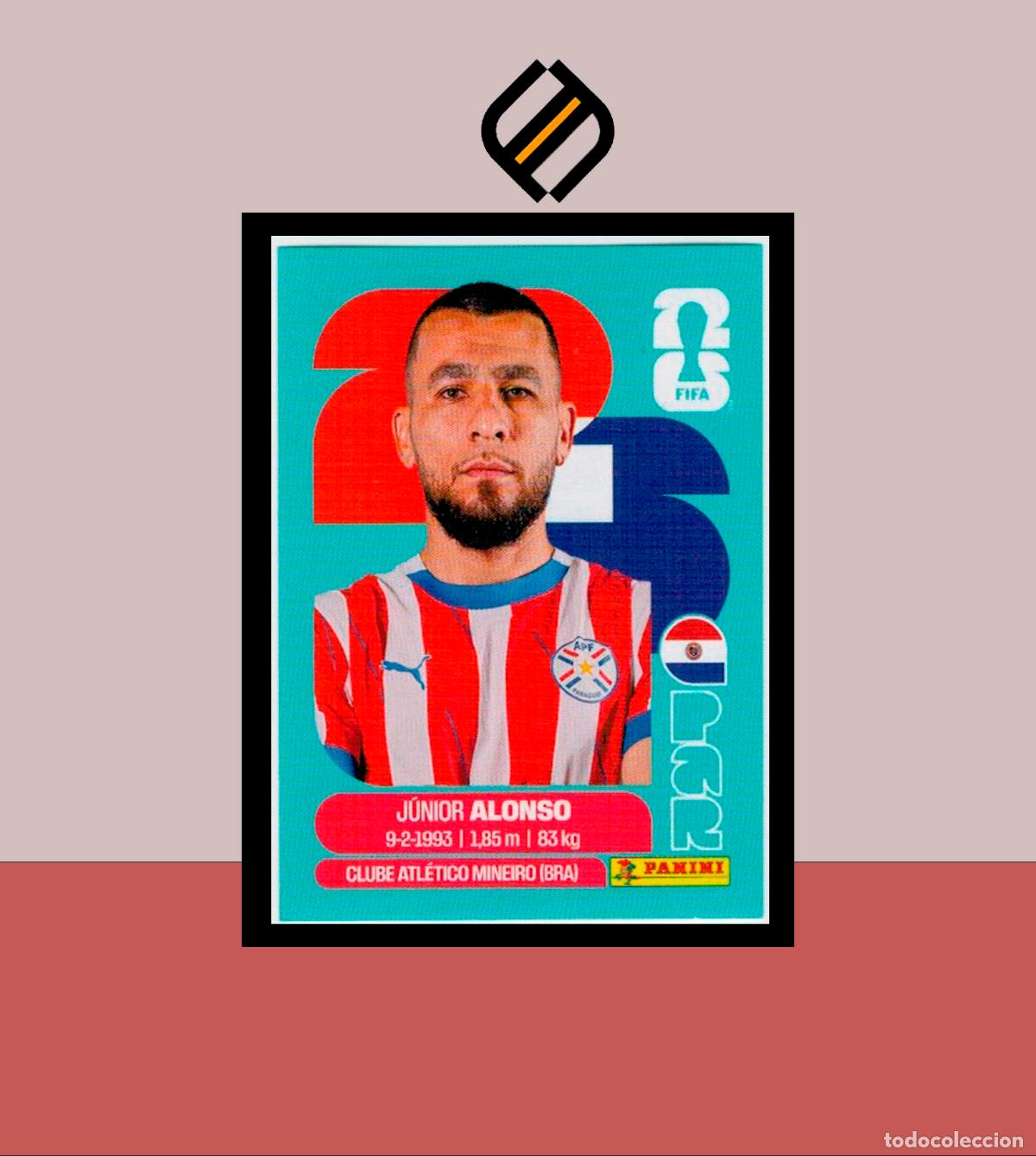 Cromos de F&uacute;tbol: PANINI FIFA CLUB WORLD CUP 2026 26 PAR 8 J&Uacute;NIOR ALONSO PARAGUAY STICKER MUNDIAL MEX CAN USA LIGA