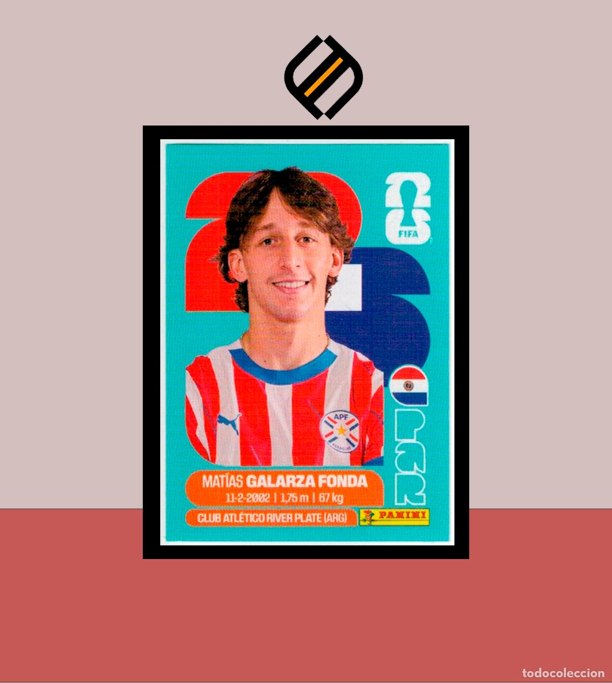 Cromos de F&uacute;tbol: PANINI FIFA CLUB WORLD CUP 2026 26 PAR 14 MAT&Iacute;AS GALARZA FONDA PARAGUAY STICKER MUNDIAL MEX CAN USA