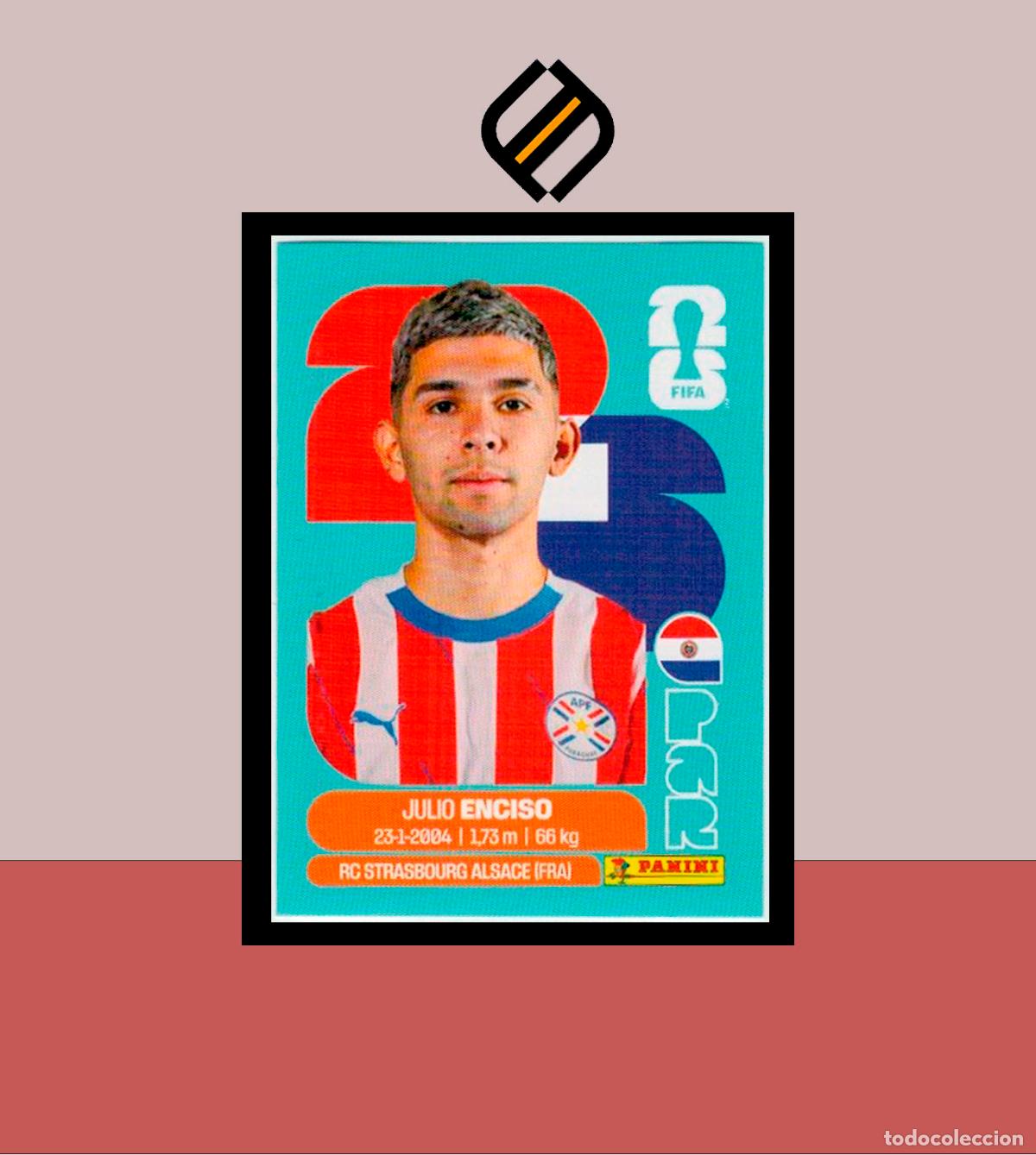 Cromos de F&uacute;tbol: PANINI FIFA CLUB WORLD CUP 2026 26 PAR 15 JULIO ENCISO PARAGUAY STICKER MUNDIAL MEX CAN USA
