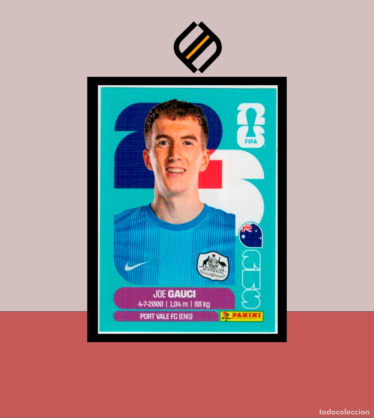 Cromos de F&uacute;tbol: PANINI FIFA CLUB WORLD CUP 2026 26 AUS 3 JOE GAUCI AUSTRALIA STICKER MUNDIAL MEX CAN USA LIGA
