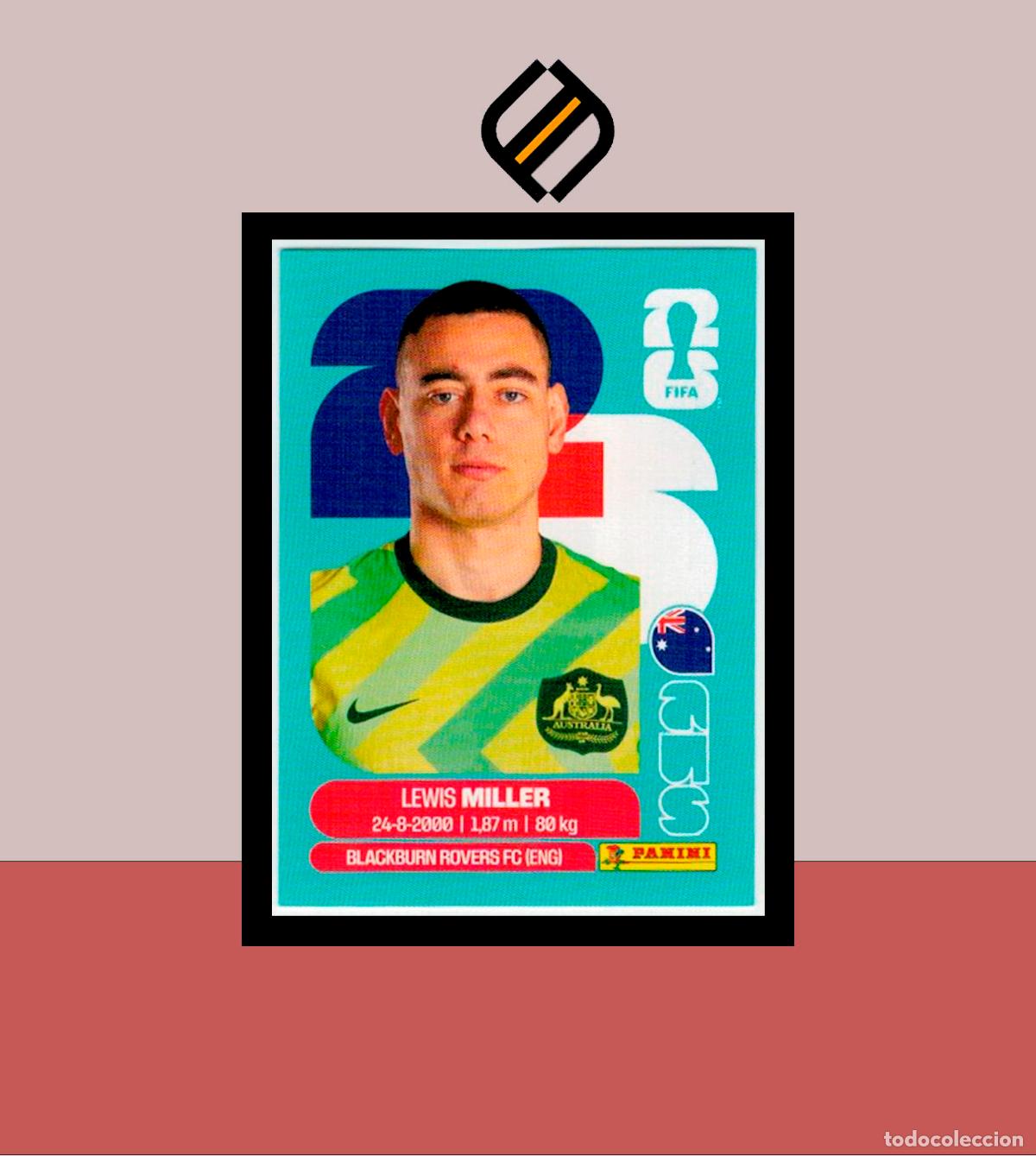 Cromos de F&uacute;tbol: PANINI FIFA CLUB WORLD CUP 2026 26 AUS 9 LEWIS MILLER AUSTRALIA STICKER MUNDIAL MEX CAN USA LIGA