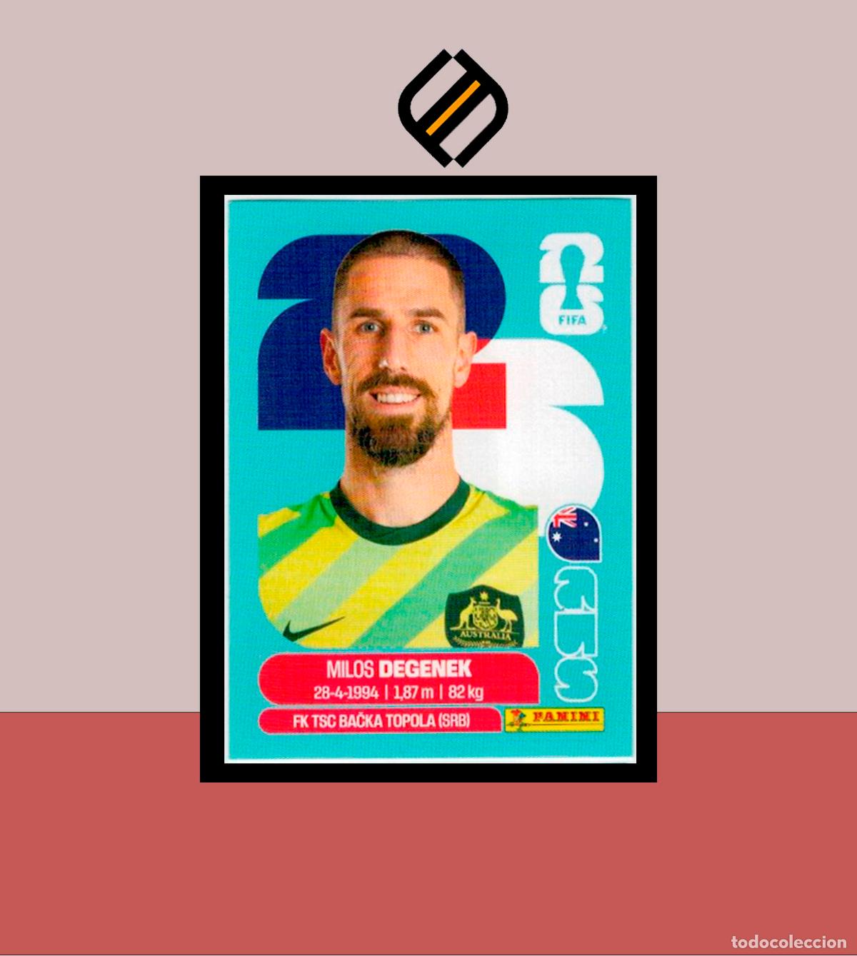 Cromos de F&uacute;tbol: PANINI FIFA CLUB WORLD CUP 2026 26 AUS 10 MILOS DEGENEK AUSTRALIA STICKER MUNDIAL MEX CAN USA LIGA
