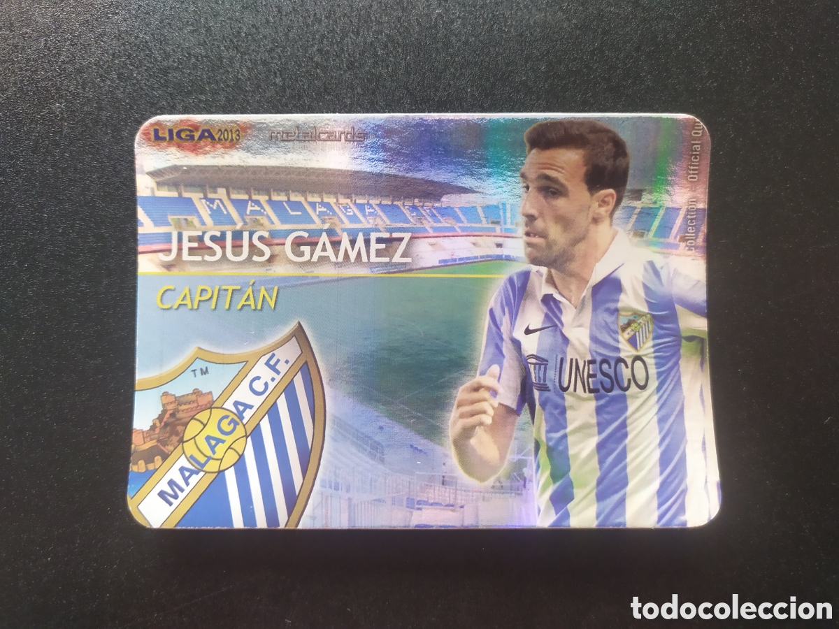 Cromos de F&uacute;tbol: Mundicromo fichas Liga 2012 2013 12 13 Jesus Gamez capitan metalcards brillo rayas limitada Malaga