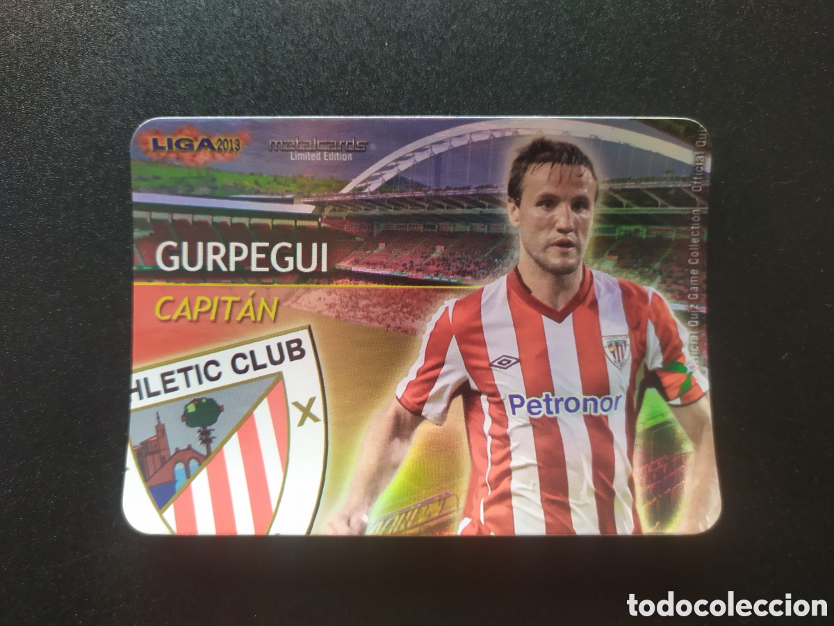 Cromos de F&uacute;tbol: Mundicromo fichas Liga 2012 2013 12 13 Gurpegui capitan metalcards brillo limitada Athletic Bilbao
