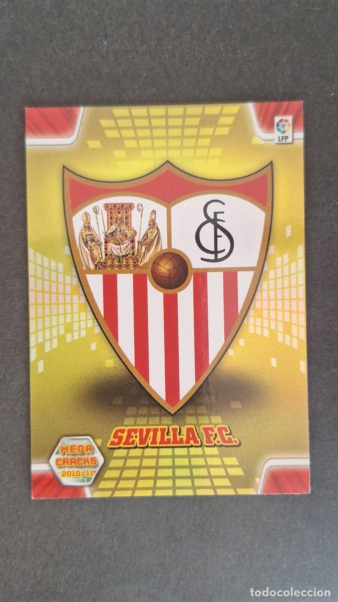 Cromos de f&uacute;tbol: L1 ESCUDO SEVILLA F. C. 271 PANINI MEGACRACKS 2010 2011 10 11