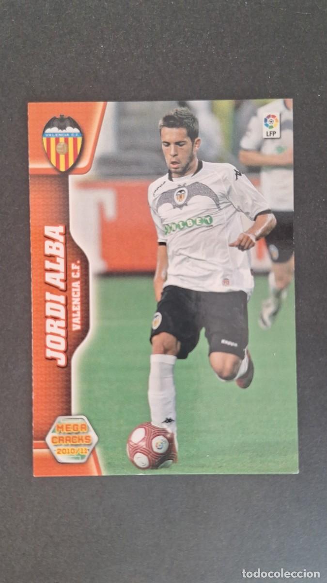 Cromos de F&uacute;tbol: L1 JORDI ALBA VALENCIA C. F. 321 PANINI MEGACRACKS 2010 2011 10 11