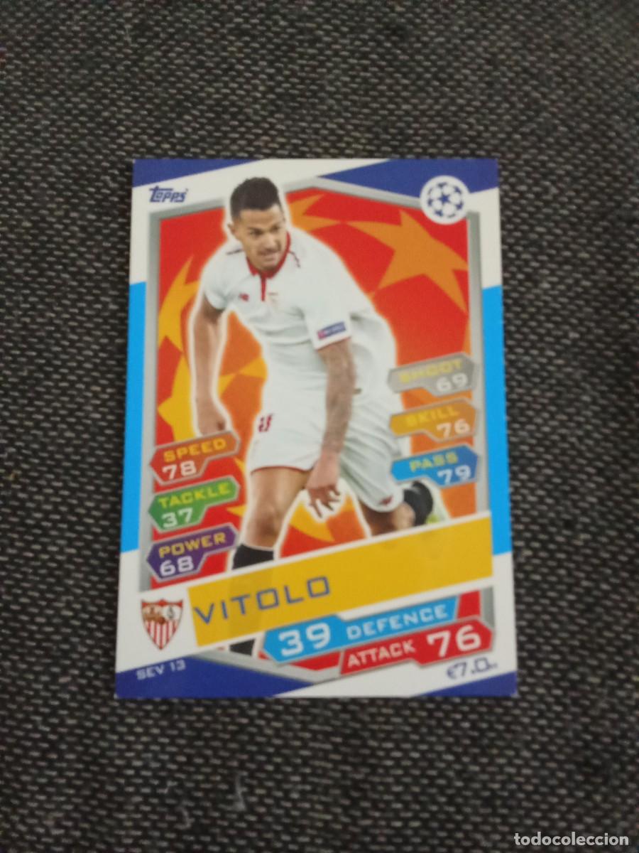 Cromos de F&uacute;tbol: SEV 13 vitolo Sevilla match attax UEFA champions league 2016-17