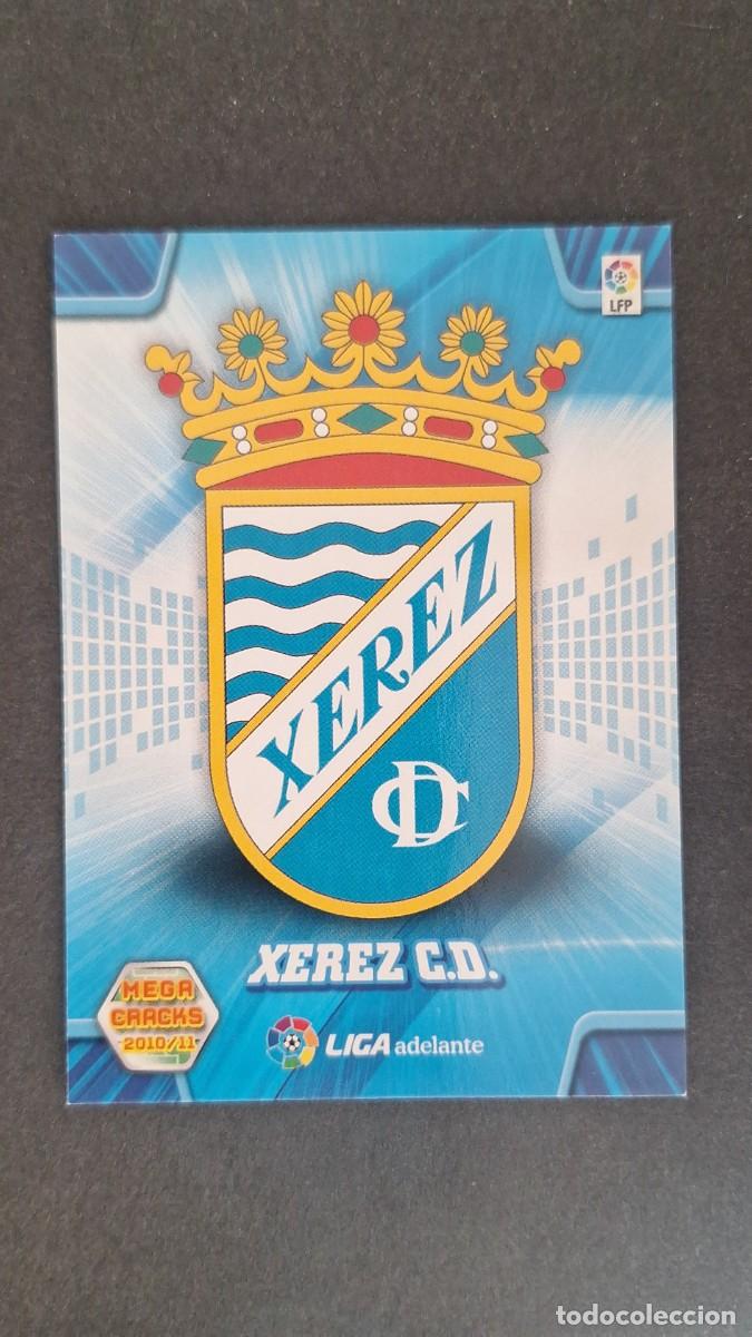 Cromos de F&uacute;tbol: L1 ESCUDO XEREZ JEREZ C. D. LIGA ADELANTE SEGUNDA DIVISION 417 PANINI MEGACRACKS 2010 2011 10 11