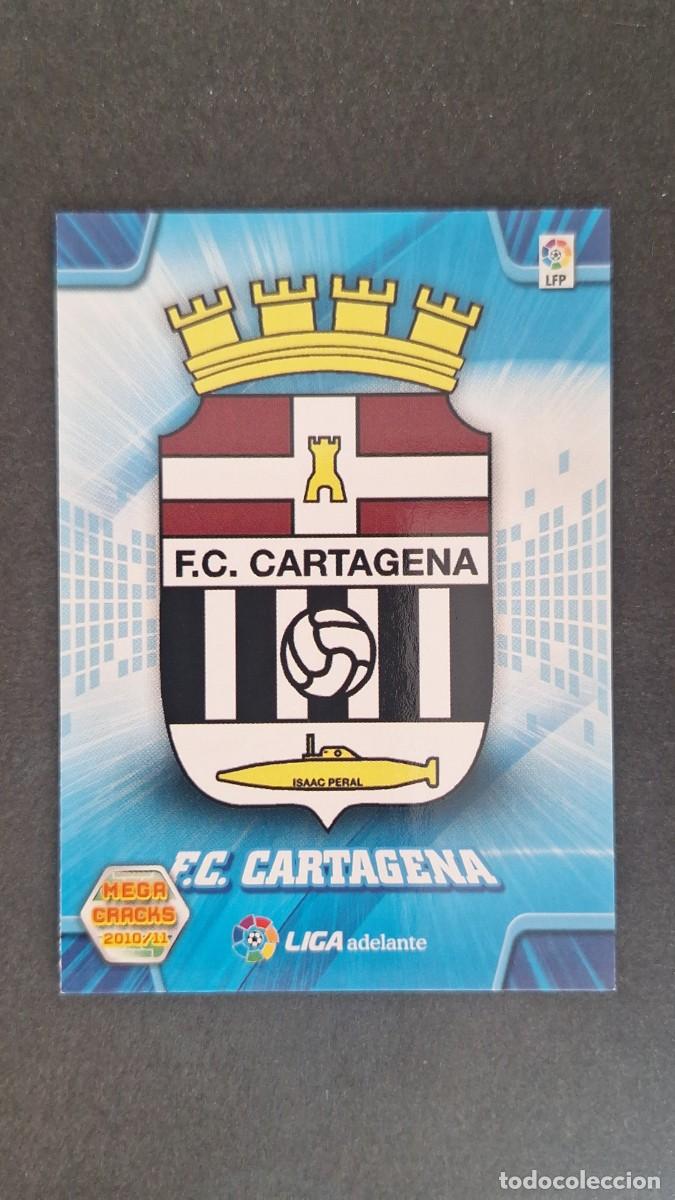 Cromos de F&uacute;tbol: L1 ESCUDO F. C. CARTAGENA LIGA ADELANTE SEGUNDA DIVISION 419 PANINI MEGACRACKS 2010 2011 10 11