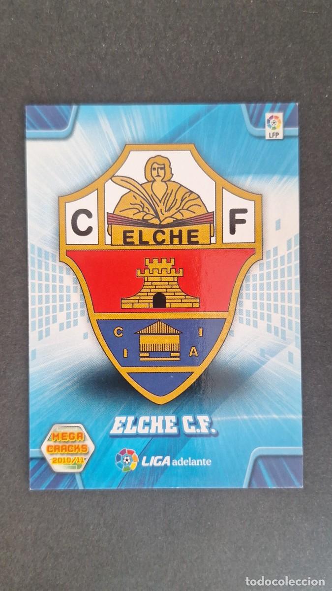 Cromos de F&uacute;tbol: L1 ESCUDO ELCHE C. F. LIGA ADELANTE SEGUNDA DIVISION 420 PANINI MEGACRACKS 2010 2011 10 11