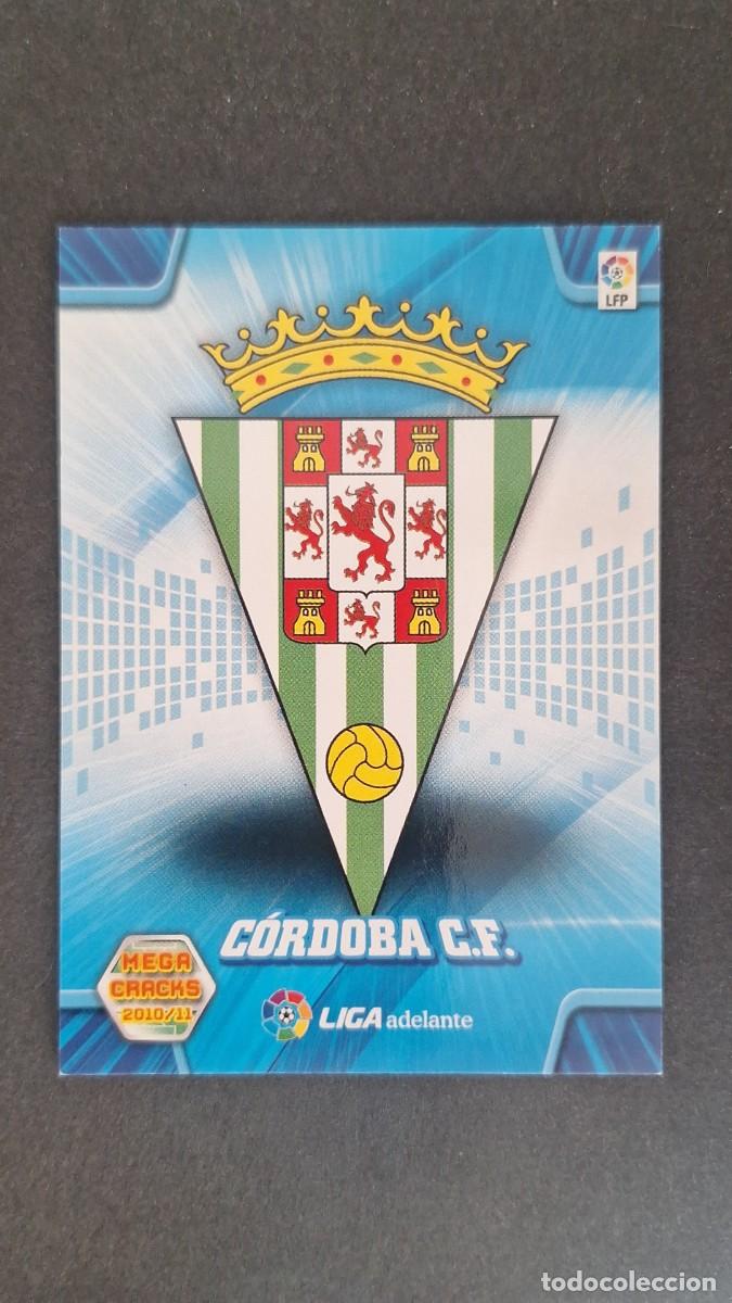 Cromos de f&uacute;tbol: L1 ESCUDO CORDOBA C. F. LIGA ADELANTE SEGUNDA DIVISION 424 PANINI MEGACRACKS 2010 2011 10 11