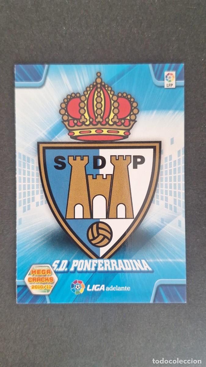 Cromos de F&uacute;tbol: L1 ESCUDO S. D. PONFERRADINA LIGA ADELANTE SEGUNDA DIVISION 434 PANINI MEGACRACKS 2010 2011 10 11