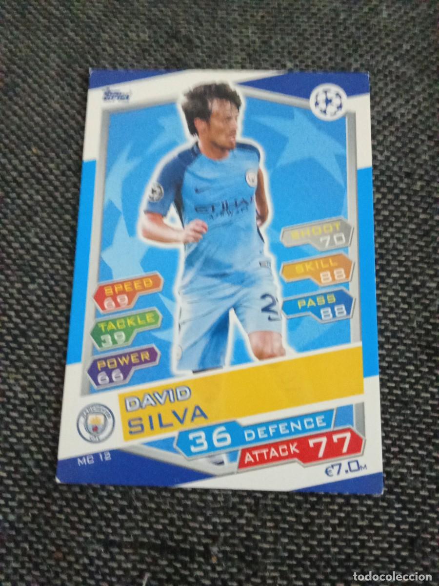 Cromos de f&uacute;tbol: MC 12 silva Manchester city match attax UEFA champions league 2016-17