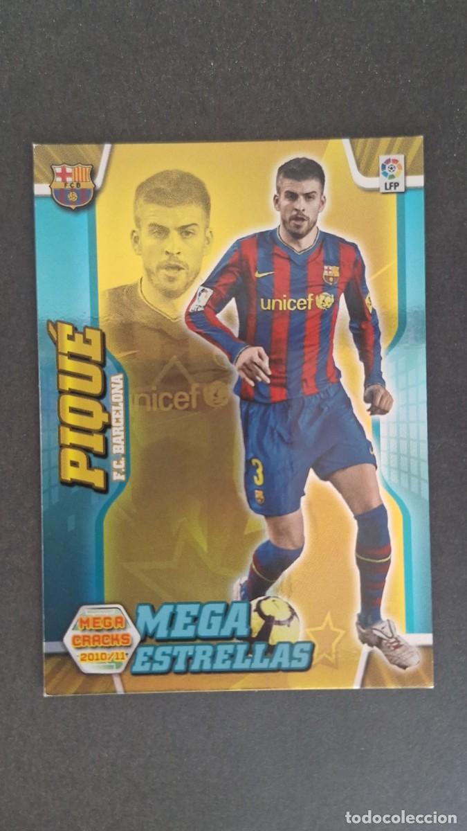 Figurine di Calcio: L1 PIQUE F. C. BARCELONA MEGA ESTRELLAS 368 PANINI MEGACRACKS 2010 2011 10 11