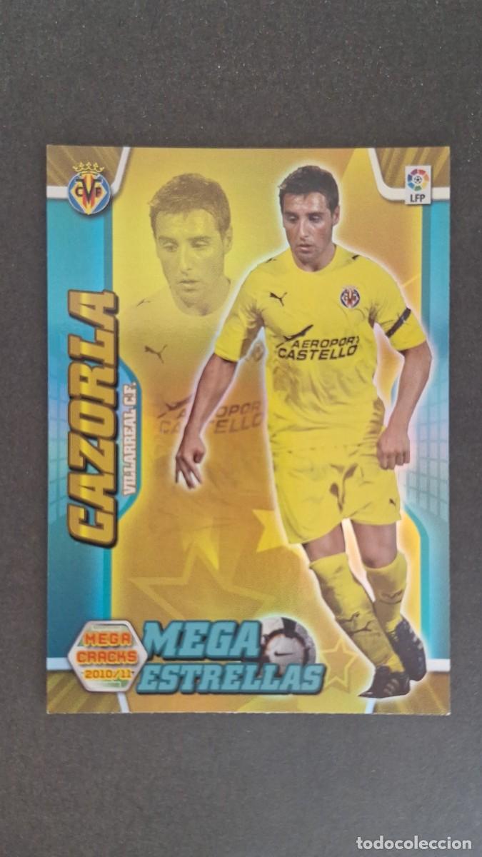 Cromos de F&uacute;tbol: L1 CAZORLA VILLARREAL C. F. MEGA ESTRELLAS 384 PANINI MEGACRACKS 2010 2011 10 11