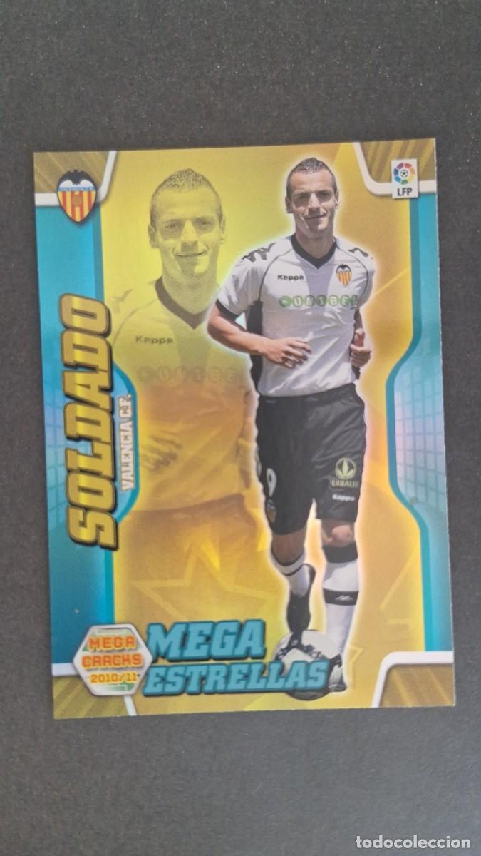 Cromos de F&uacute;tbol: L1 SOLDADO VALENCIA C. F. MEGA ESTRELLAS 386 PANINI MEGACRACKS 2010 2011 10 11