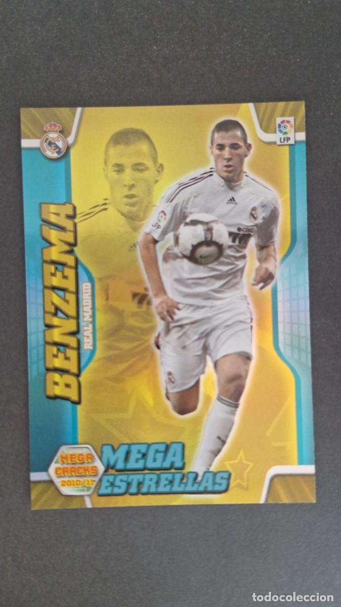 Cromos de F&uacute;tbol: L1 BENZEMA REAL MADRID MEGA ESTRELLAS 390 PANINI MEGACRACKS 2010 2011 10 11