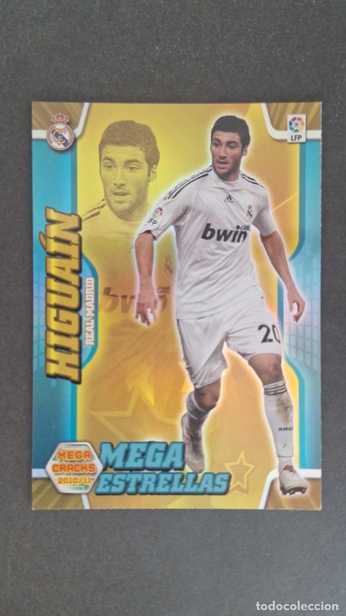 Cromos de F&uacute;tbol: L1 HIGUAIN REAL MADRID MEGA ESTRELLAS 392 PANINI MEGACRACKS 2010 2011 10 11