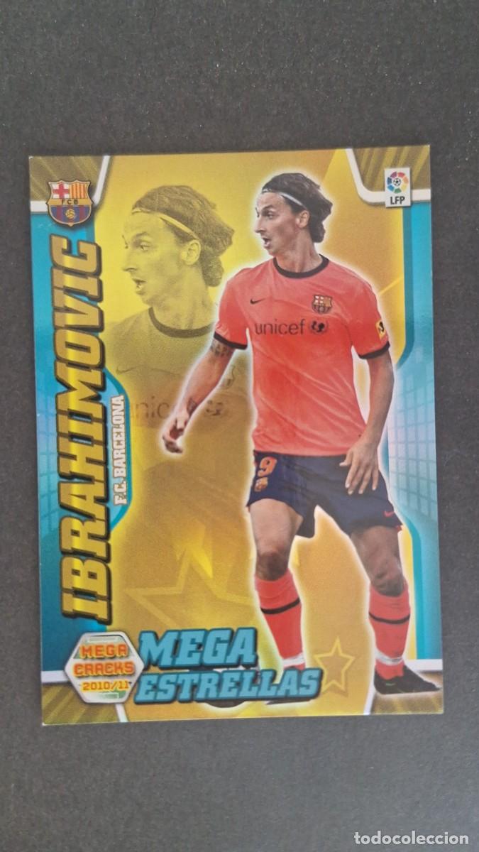 Cromos de F&uacute;tbol: L1 IBRAHIMOVIC F. C. BARCELONA MEGA ESTRELLAS 393 PANINI MEGACRACKS 2010 2011 10 11