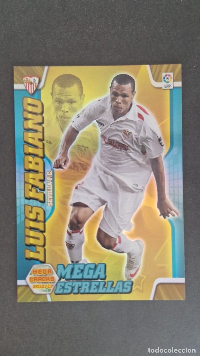 Cromos de F&uacute;tbol: L1 LUIS FABIANO SEVILLA F. C. MEGA ESTRELLAS 394 PANINI MEGACRACKS 2010 2011 10 11