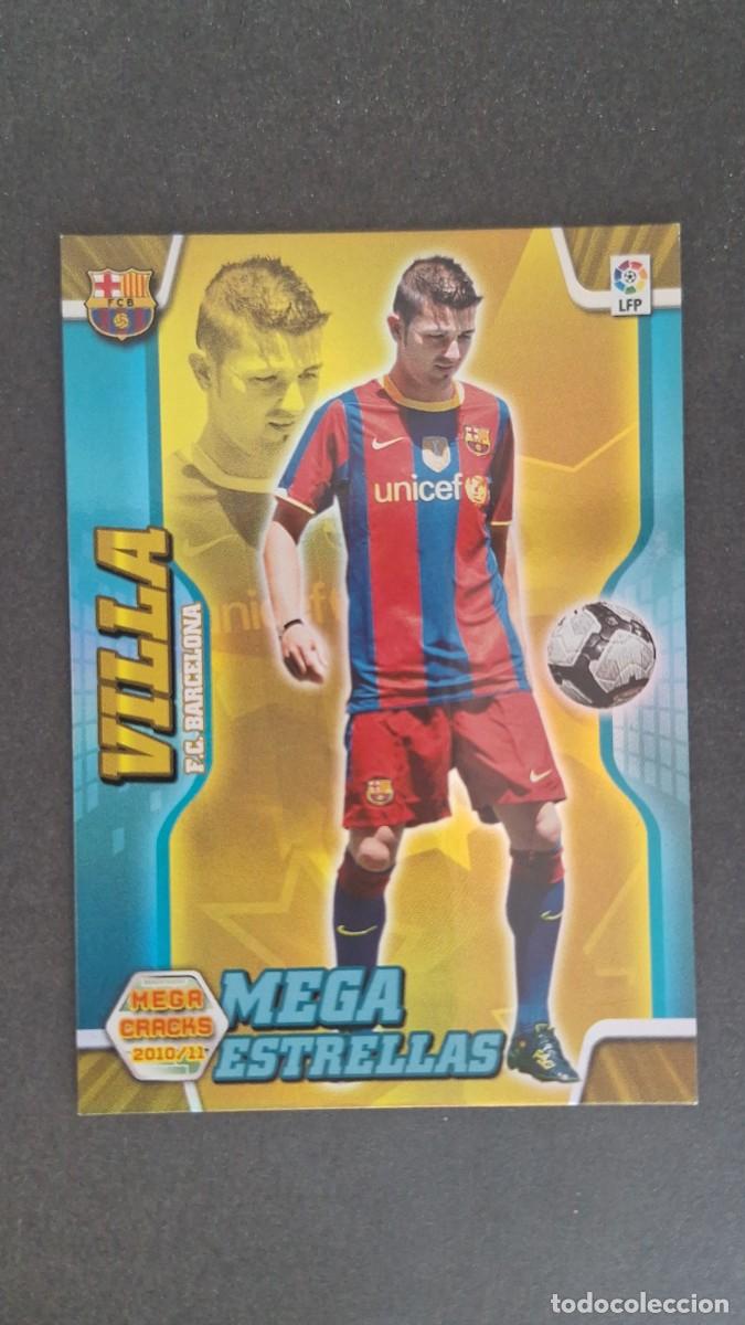 Cromos de F&uacute;tbol: L1 VILLA F. C. BARCELONA MEGA ESTRELLAS 395 PANINI MEGACRACKS 2010 2011 10 11