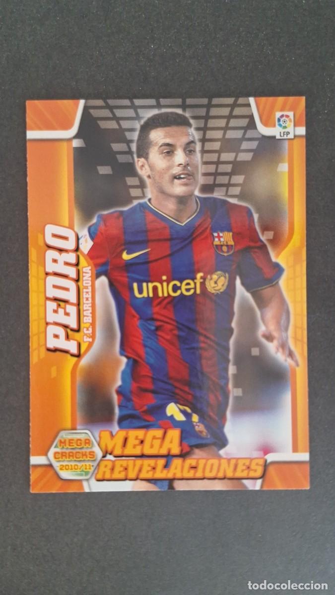Cromos de F&uacute;tbol: L1 PEDRO F. C. BARCELONA MEGA REVELACIONES 402 ERROR SIN ESCUDO PANINI MEGACRACKS 2010 2011 10 11