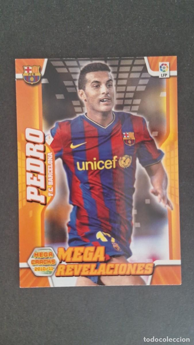 Fu&szlig;ball-Sticker: L1 PEDRO F. C. BARCELONA MEGA REVELACIONES 403 CORREGIDO PANINI MEGACRACKS 2010 2011 10 11
