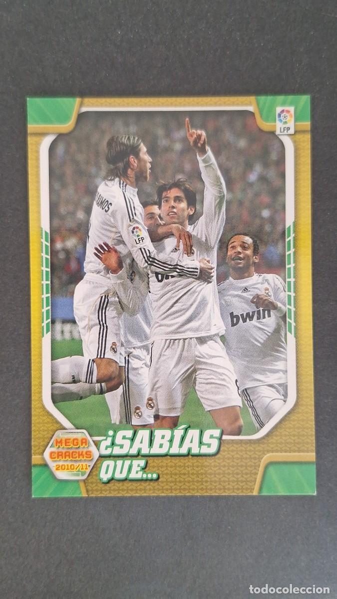 Fu&szlig;ball-Sticker: L1 &iquest;SABIAS QUE REAL MADRID KAKA - SERGIO RAMOS - MARCELO 407 PANINI MEGACRACKS 2010 2011 10 11