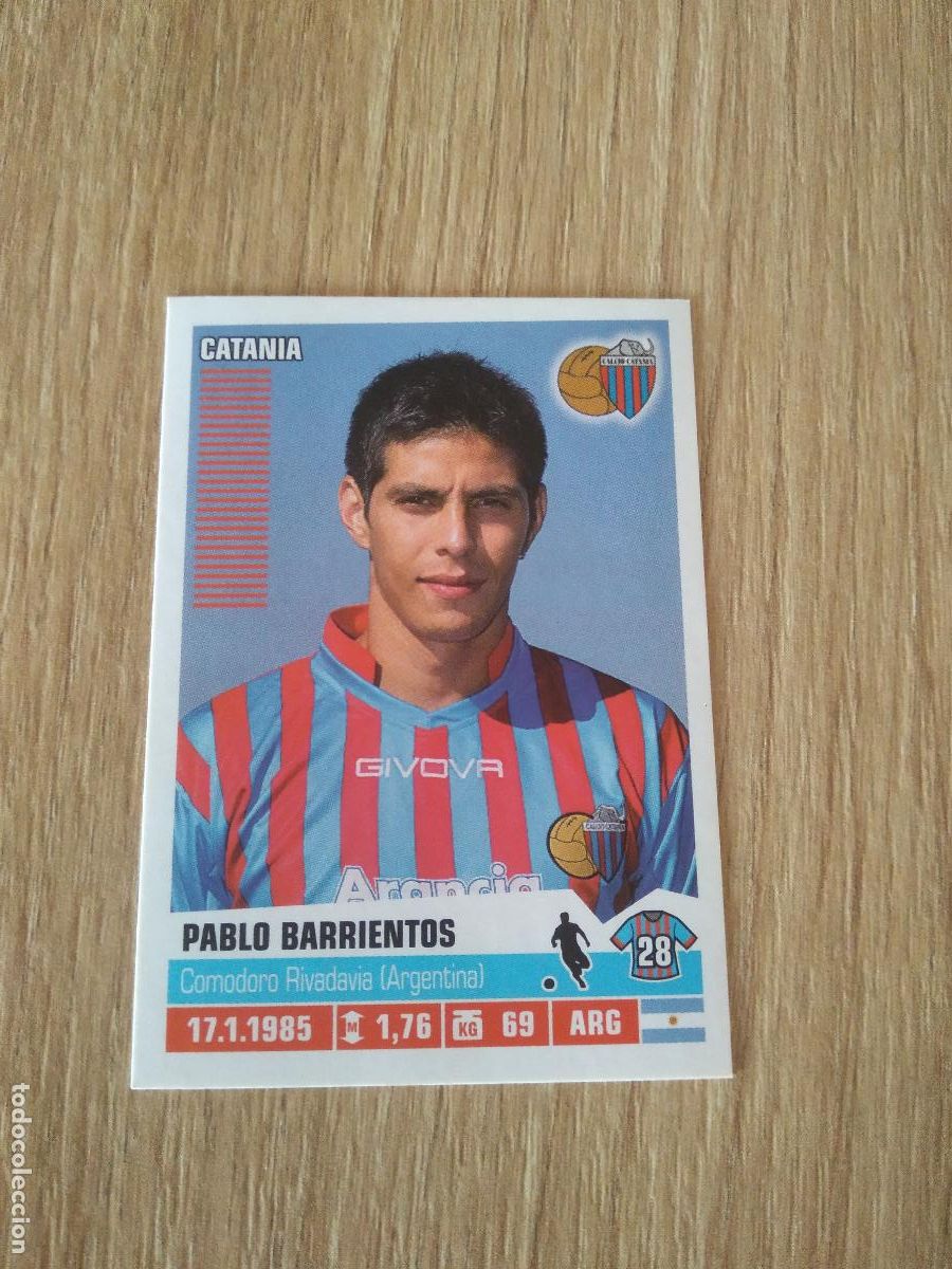 Figurine di Calcio: 98 PABLO BARRIENTOS CATANIA CROMO FUTBOL PANINI LIGA ITALIA 12-13 CALCIATORI 2012-2013