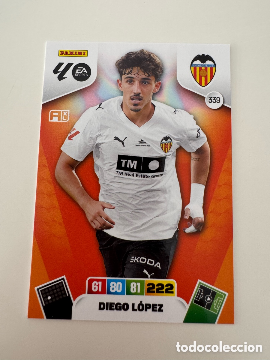 Cromos de F&uacute;tbol: PANINI ADRENALYN XL LIGA 2025-2026 25-26 &ndash; Diego L&oacute;pez Valencia CF N&ordm; 339