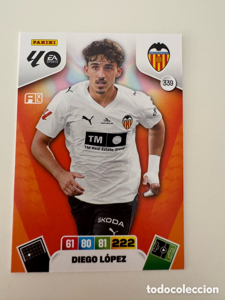 Cromos de F&uacute;tbol: PANINI ADRENALYN XL LIGA 2025-2026 25-26 &ndash; Diego L&oacute;pez Valencia CF N&ordm; 339