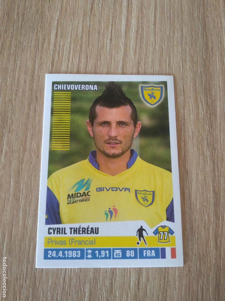 Cromos de F&uacute;tbol: 123 CYRIL THEREAU CHIEVOVERONA CROMO FUTBOL PANINI LIGA ITALIA 12-13 CALCIATORI 2012-2013
