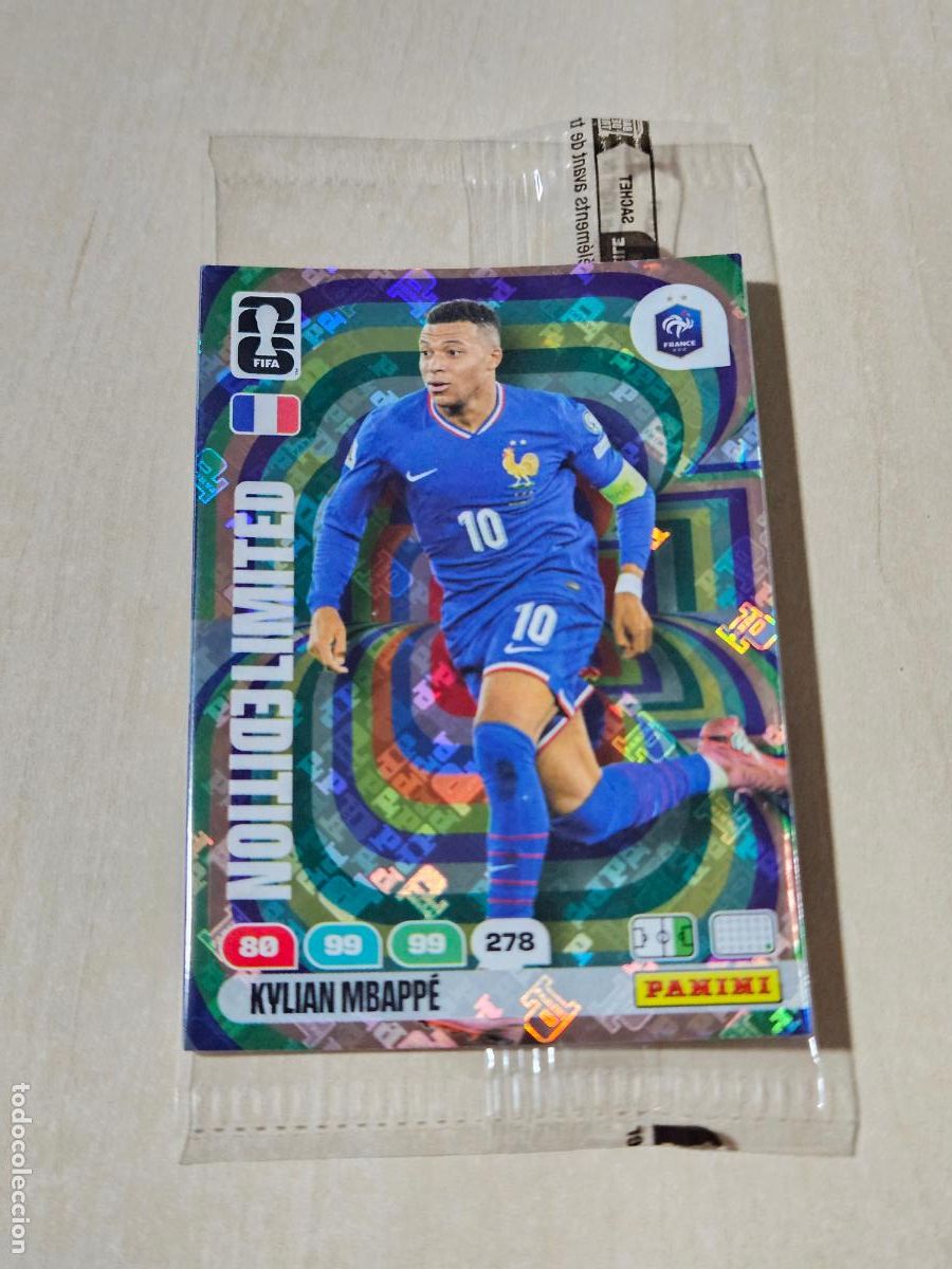 Cromos de F&uacute;tbol: ADRENALYN MUNDIAL 2026 - LIMITADAS MESSI Y MBAPPE - BLISTED SIN ABRIR
