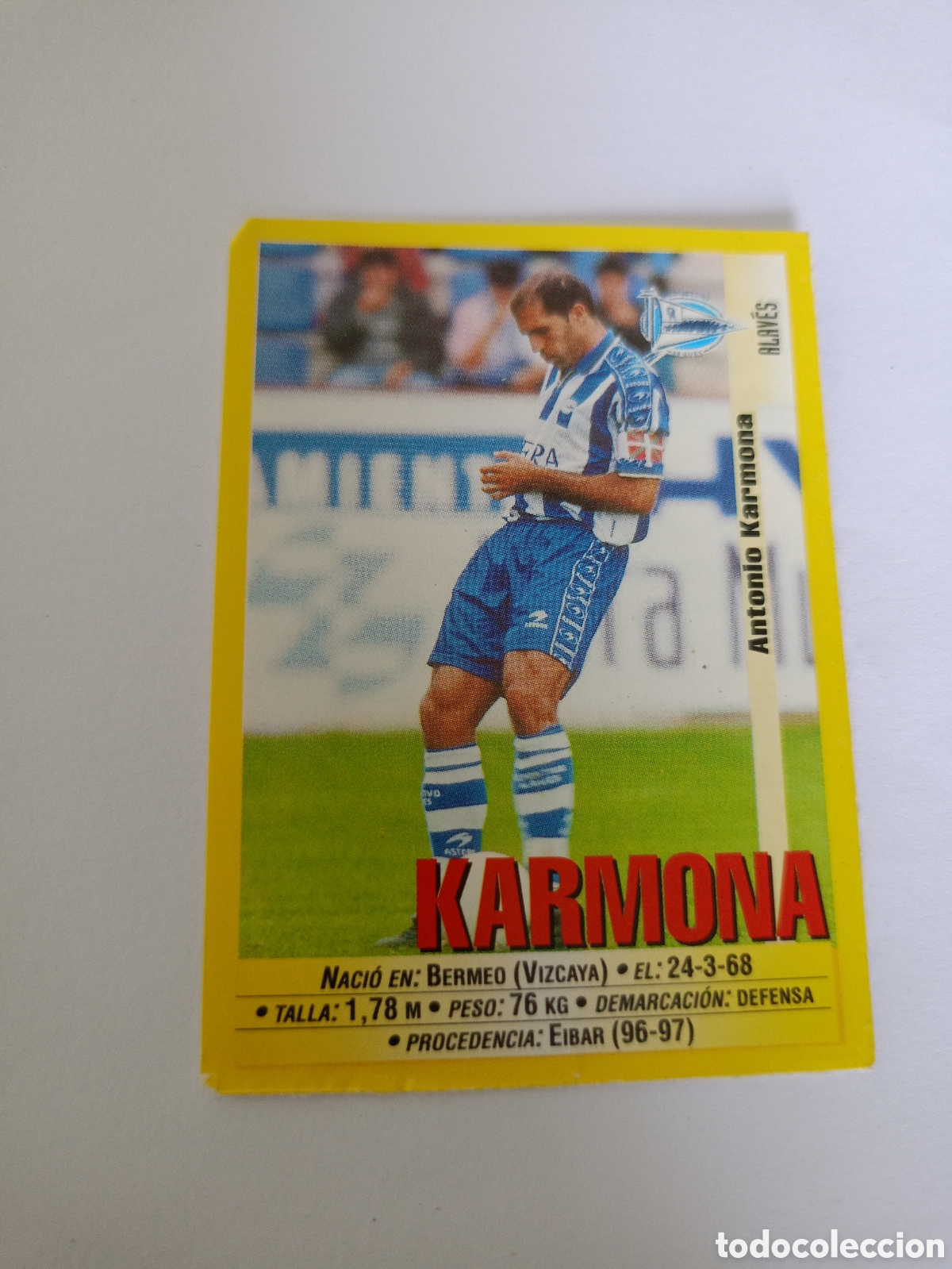 Cartes &agrave; collectionner de Football: Antonio Karmona Alav&eacute;s Panini 1999/2000 #289