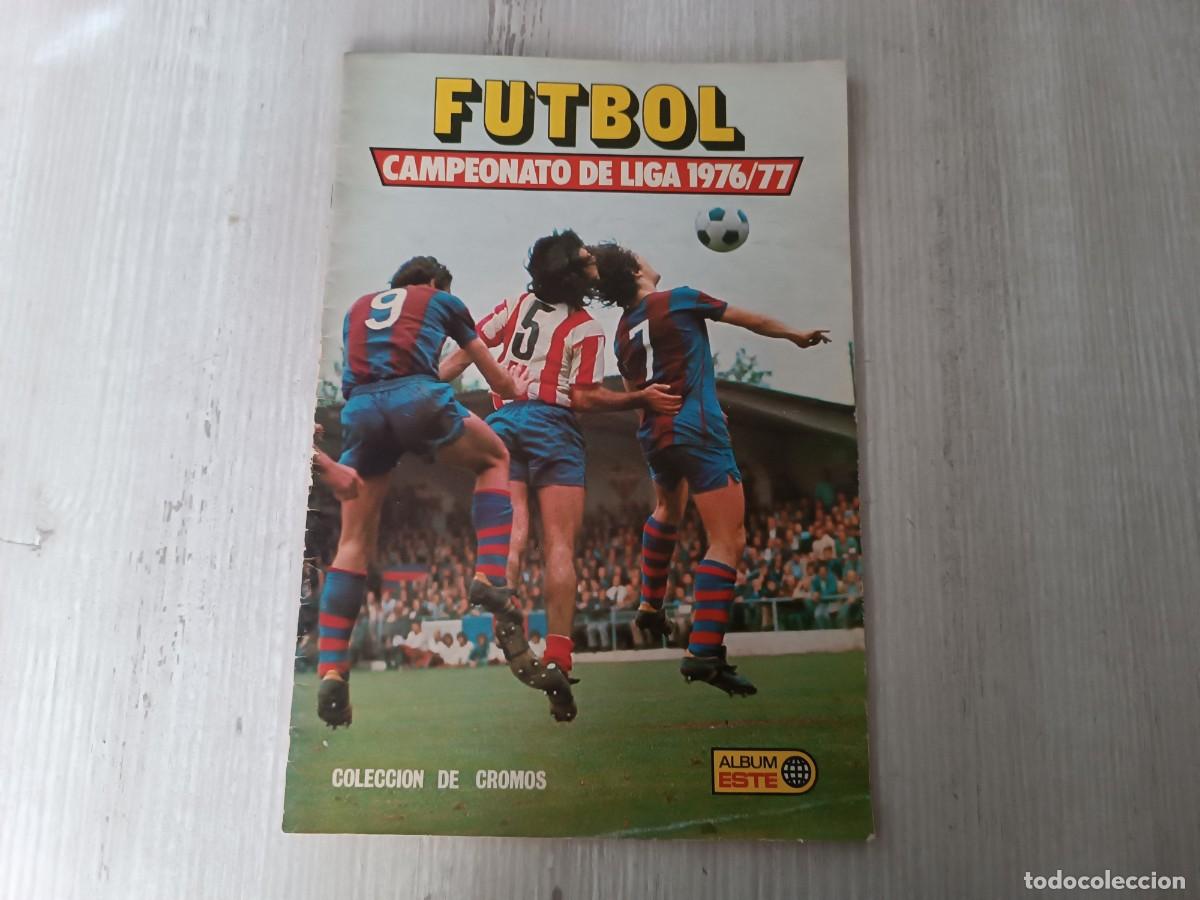 Cromos de F&uacute;tbol: &Aacute;LBUM PLANCHA VAC&Iacute;O LIGA ESTE 76 77 1976 1977