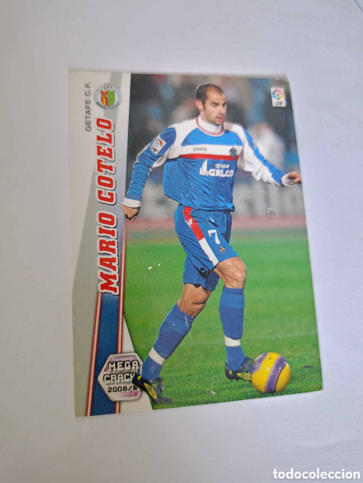 Figurine di Calcio: Trading Card de Mario Cotelo del equipo del Getafe con el n&uacute;mero 137 de la colecci&oacute;n oficial Panini