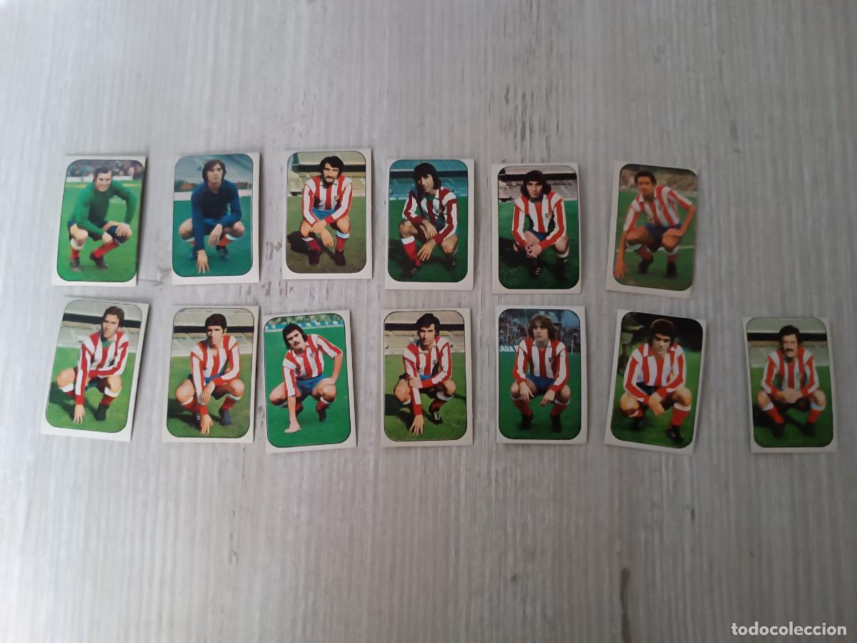 Cromos de F&uacute;tbol: LOTE DE 13 CROMOS DIFERENTES NUNCA PEGADOS AT. DE MADRID LIGA ESTE 76 77 1976 1977