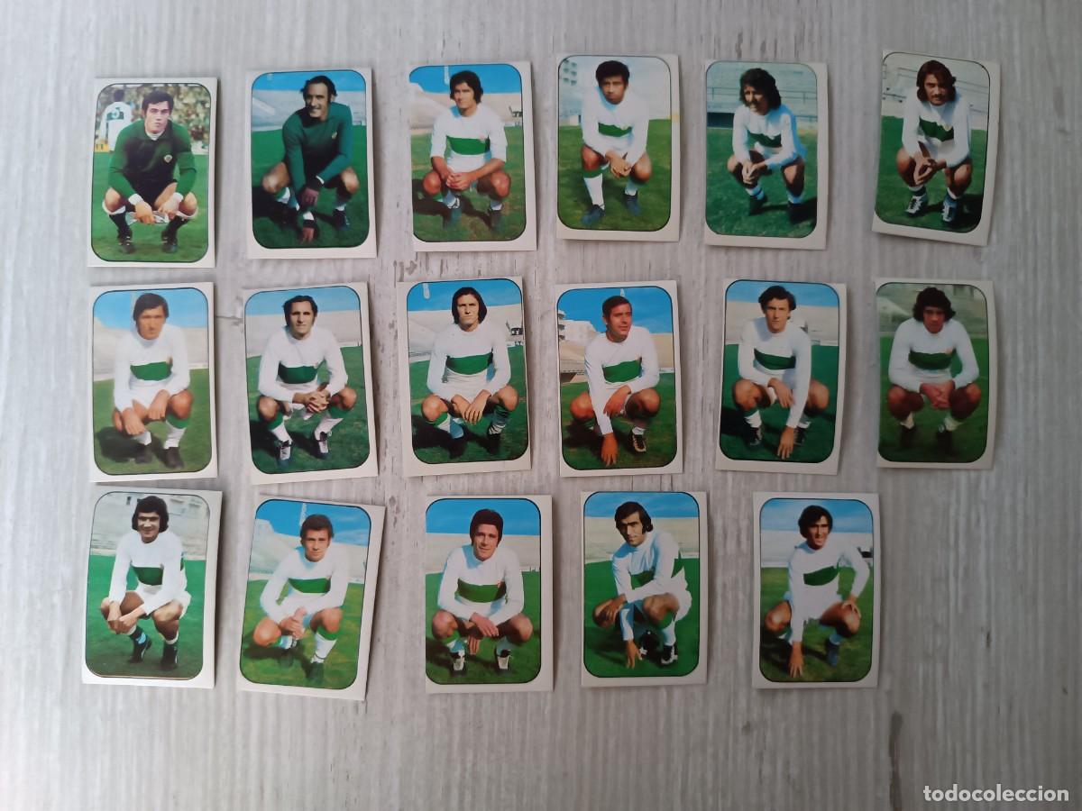 Cromos de F&uacute;tbol: LOTE DE 17 CROMOS DIFERENTES NUNCA PEGADOS ELCHE C. F. LIGA ESTE 76 77 1976 1977