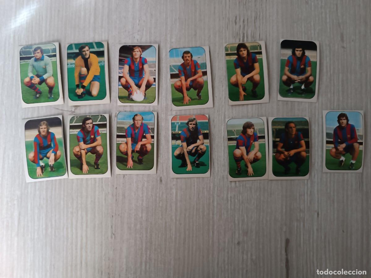 Cromos de F&uacute;tbol: LOTE DE 13 CROMOS DIFERENTES NUNCA PEGADOS F. C. BARCELONA LIGA ESTE 76 77 1976 1977