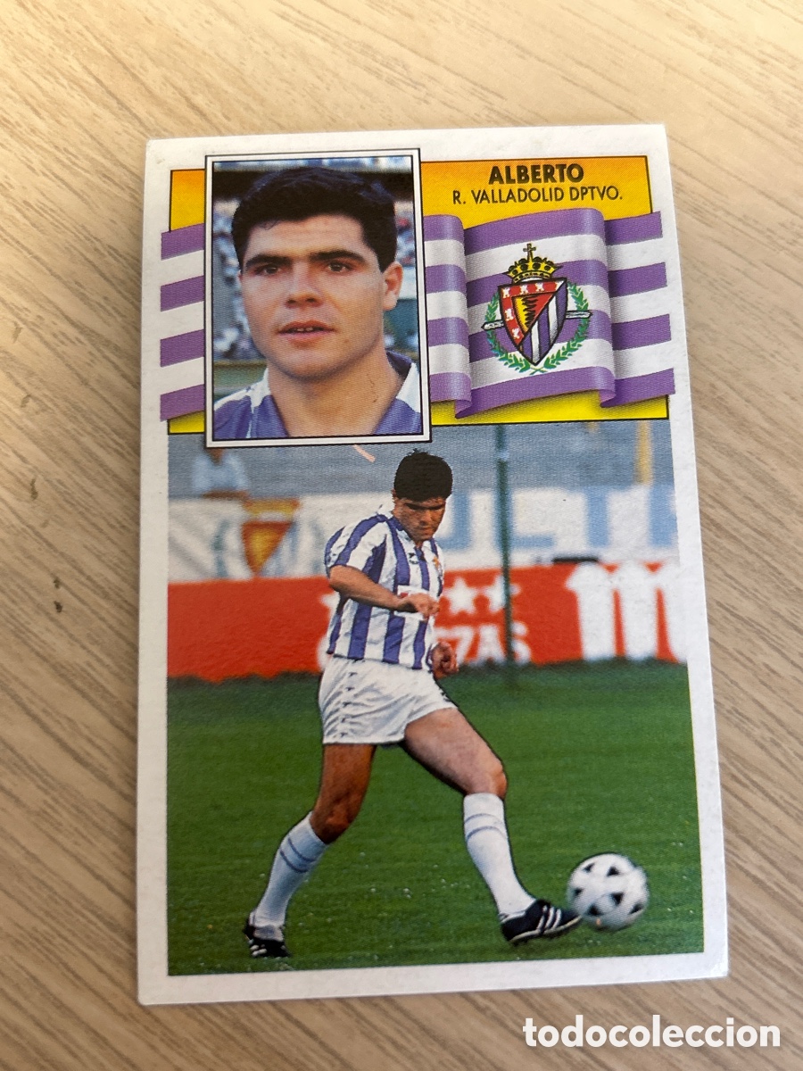Cromos de F&uacute;tbol: ALBERTO REAL VALLADOLID LIGA ESTE 1990 1991 90 91 NUNCA PEGADO SIN PEGAR