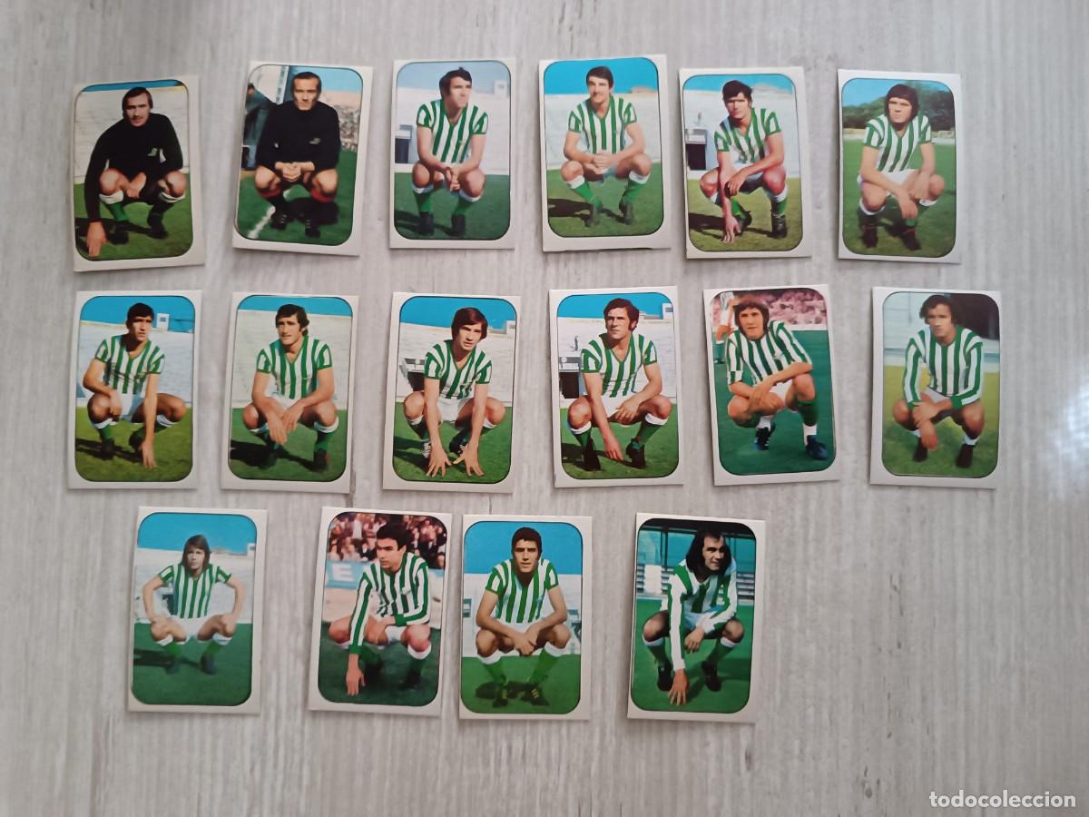 Cromos de F&uacute;tbol: LOTE DE 16 CROMOS DIFERENTES NUNCA PEGADOS REAL BETIS LIGA ESTE 76 77 1976 1977