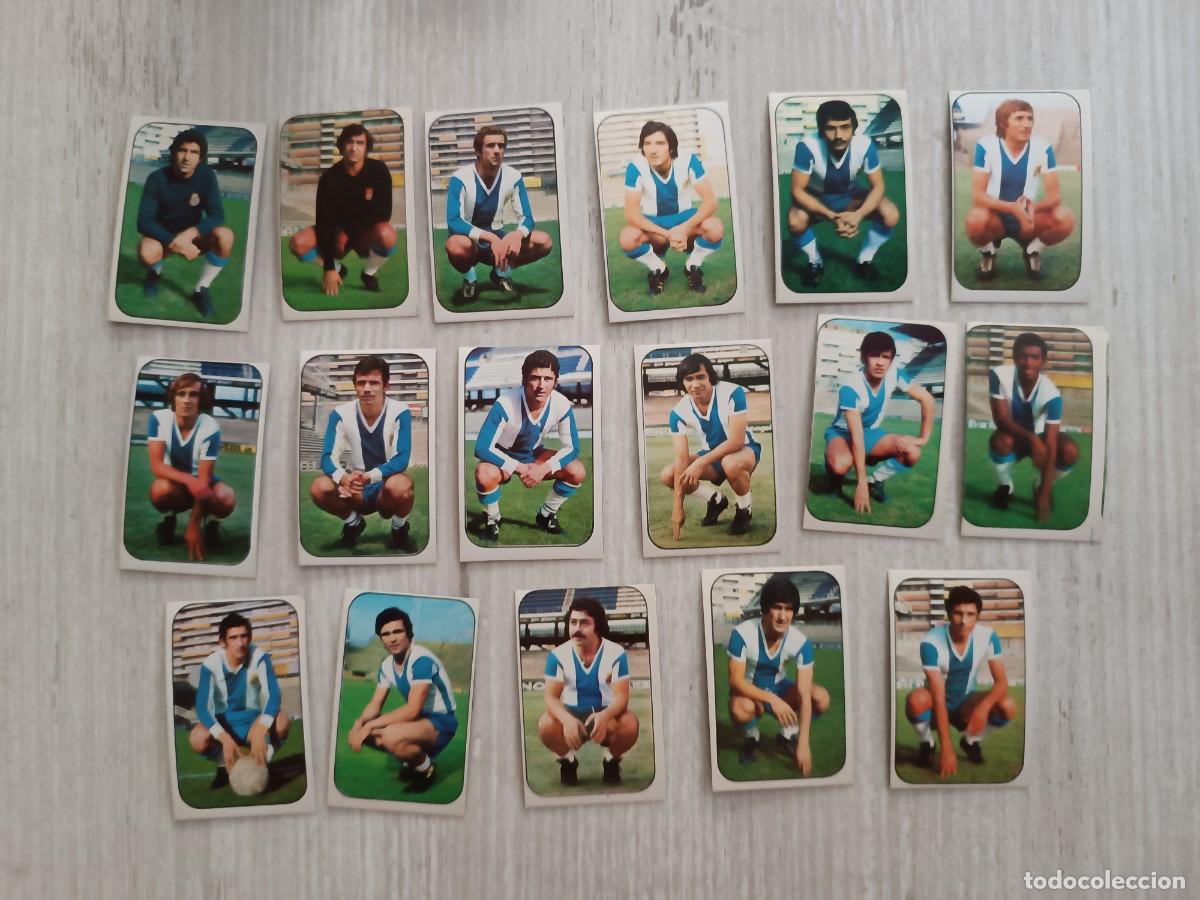 Cromos de F&uacute;tbol: LOTE DE 17 CROMOS DIFERENTES NUNCA PEGADOS R.C.D. ESPA&Ntilde;OL LIGA ESTE 76 77 1976 1977