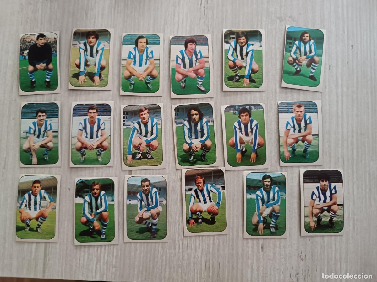 Cromos de F&uacute;tbol: LOTE DE 18 CROMOS DIFERENTES NUNCA PEGADOS REAL SOCIEDAD LIGA ESTE 76 77 1976 1977