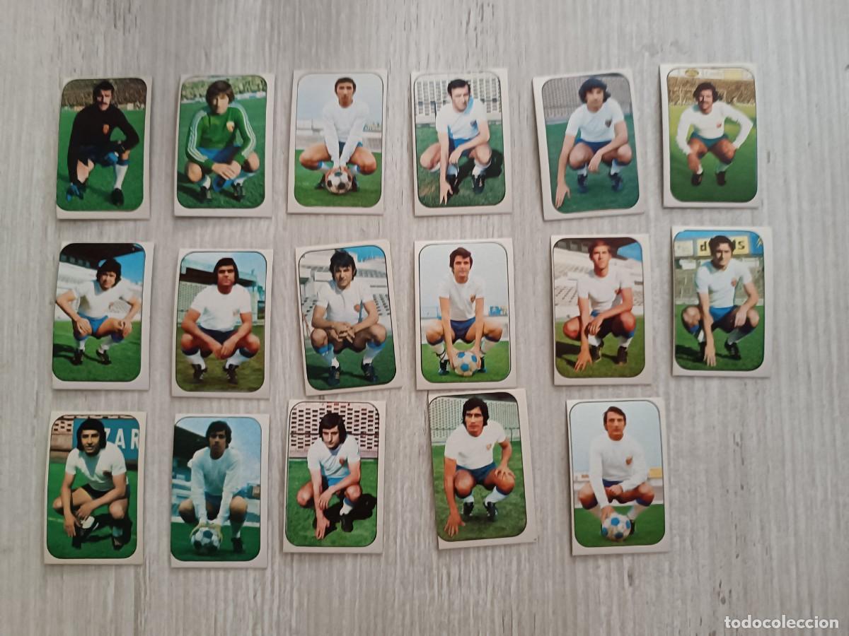 Cromos de F&uacute;tbol: LOTE DE 17 CROMOS DIFERENTES NUNCA PEGADOS REAL ZARAGOZA LIGA ESTE 76 77 1976 1977