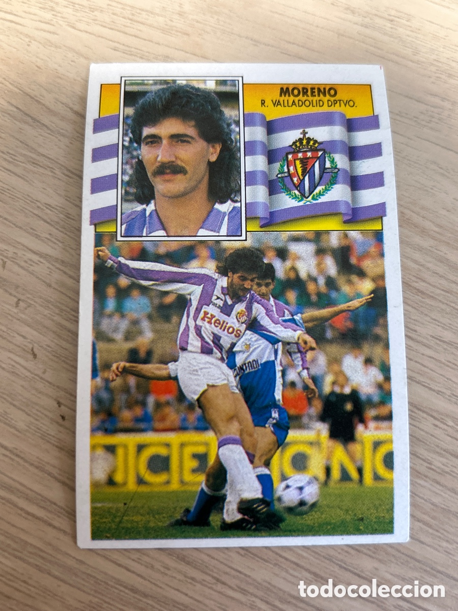 Cromos de f&uacute;tbol: MORENO REAL VALLADOLID LIGA ESTE 1990 1991 90 91 NUNCA PEGADO SIN PEGAR