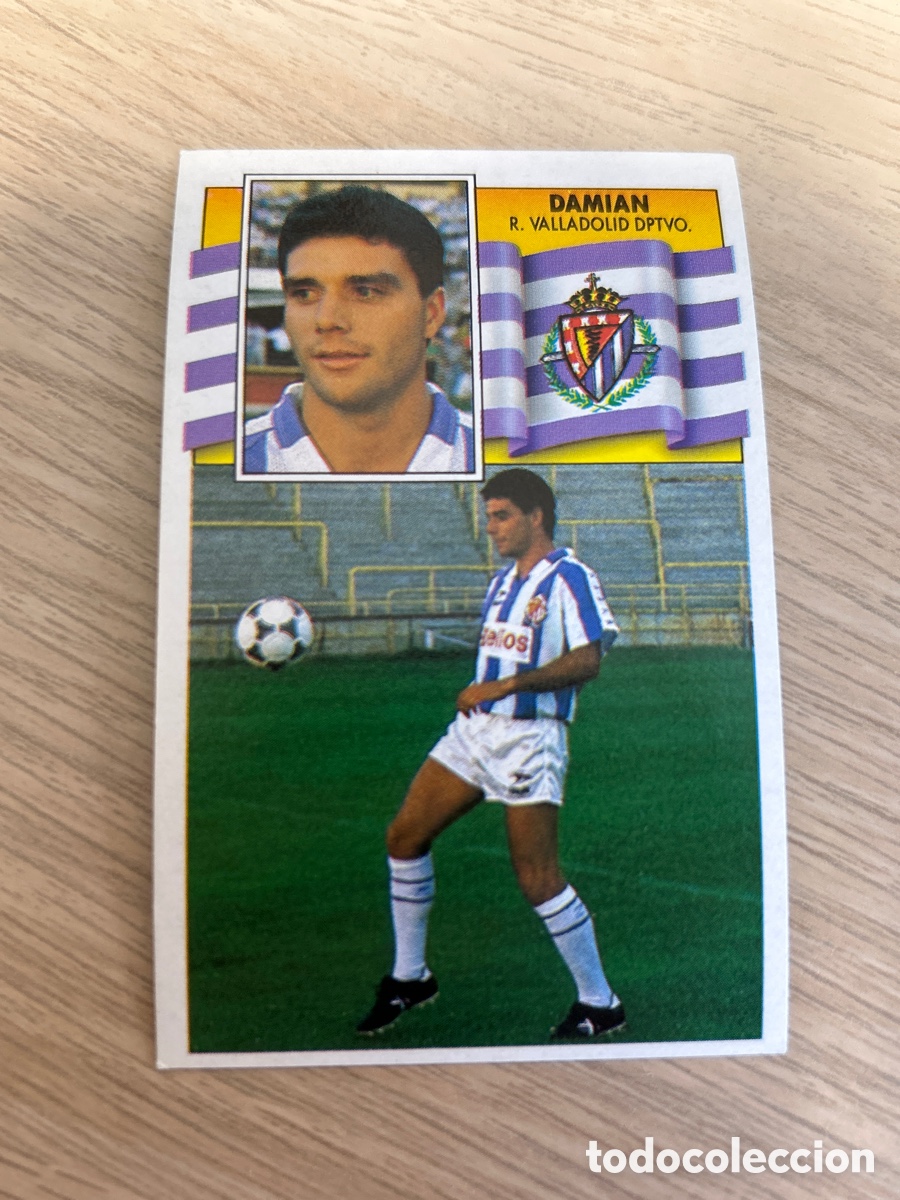 Cromos de f&uacute;tbol: DAMIAN REAL VALLADOLID LIGA ESTE 1990 1991 90 91 NUNCA PEGADO SIN PEGAR