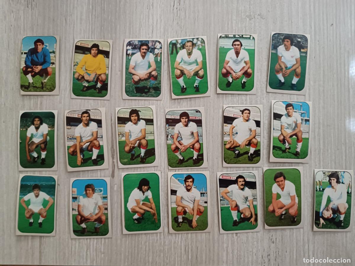Cromos de F&uacute;tbol: LOTE DE 19 CROMOS DIFERENTES NUNCA PEGADOS SEVILLA C. F. LIGA ESTE 76 77 1976 1977